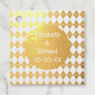 Étiquette-cadeau Mariage Invité Merci Diamond Motif Élégant