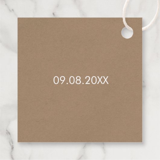 Étiquette Cadeau, Mariage Kraft (Dos)