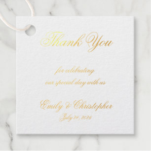 Étiquette-cadeau Mariage Merci Élégant écriture manuscrite Script c