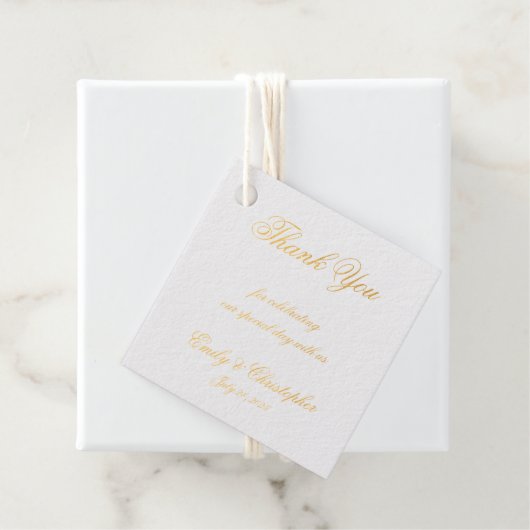 Étiquette-cadeau Mariage Merci Élégant écriture manuscrite Script c (Avec boite)
