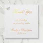 Étiquette-cadeau Mariage Merci Élégant écriture manuscrite Script c (Devant)