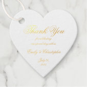 Étiquette-cadeau Mariage Merci Élégant écriture manuscrite Script c (Devant)