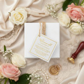 Étiquette-cadeau Mariage Minimaliste Carré Moderne