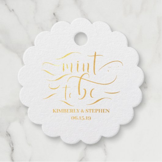 Étiquette-cadeau Mariage Mint To Be (Devant)