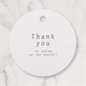 Étiquette-cadeau mariage moderne de calligraphie (Dos)