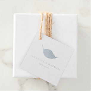 Étiquette-cadeau Mariage moderne de luxe Dusty Blue