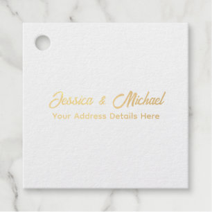 Étiquette-cadeau Mariage Moderne Élégant Simple Professionnel