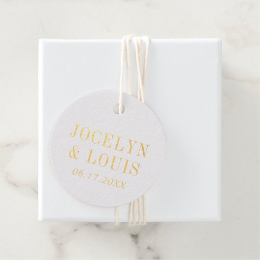 Étiquette-cadeau Mariage Moderne Gras (Avec boite)