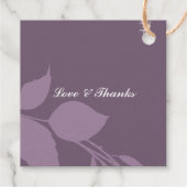 Étiquette-cadeau Mariage moderne luxe violet (Dos)