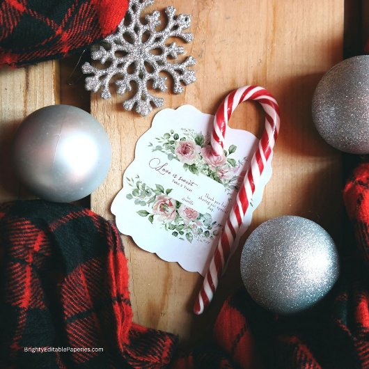 Étiquette Cadeau Mariage Pivoires "Love Sweet Take