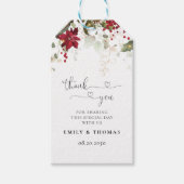 Étiquette cadeau Mariage Red Poinsettia (Devant)