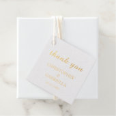Étiquette-cadeau Mariage simple blanc et or formel (Avec boite)