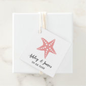 Étiquette Cadeau Mariage Starfish, Plage préférée, (En situation)
