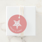 Étiquette cadeau Mariage Starfish pour les mariage (En situation)