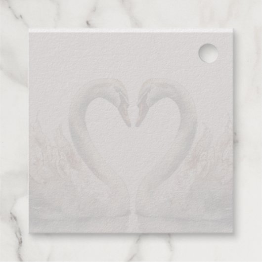 Étiquette-cadeau Mariage Swan Back (Dos)
