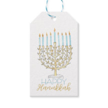 Étiquette cadeau Menorah