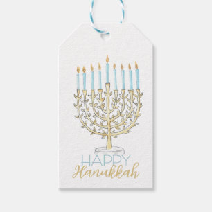 Étiquette cadeau Menorah