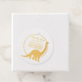 Étiquette-cadeau Merci 50e anniversaire Dinosaure d'or (Avec boite)