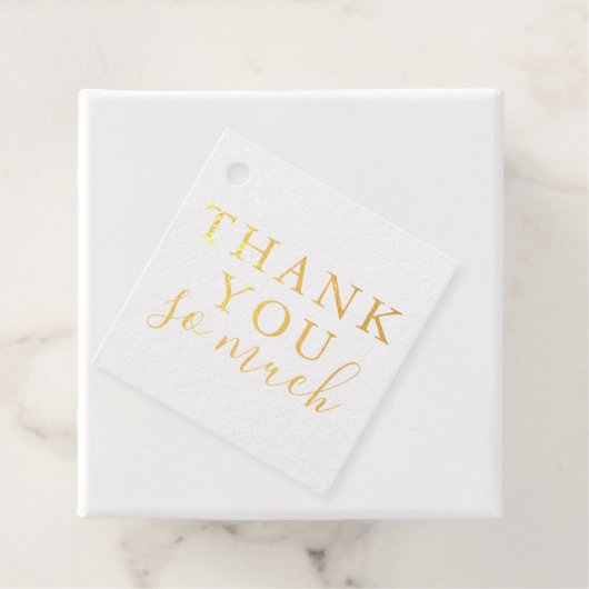 Étiquette-cadeau Merci beaucoup Real Gold Foil (Avec boite)