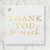 Étiquette-cadeau Merci beaucoup Real Gold Foil (Devant)