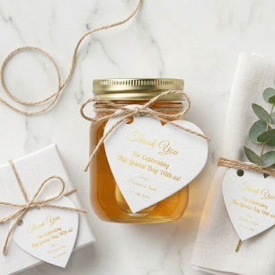 Étiquette-cadeau Merci de célébrer notre mariage avec nous.