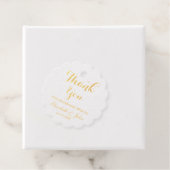 Étiquette-cadeau Merci de mariage élégant (Avec boite)