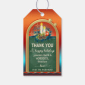 Étiquette cadeau Merci de Noël de l'enseignant de  (Dos)