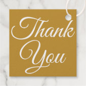 Étiquette-cadeau Merci doré Art déco (Dos)