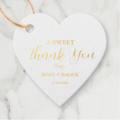 Étiquette-cadeau Merci doux pour célébrer avec nous Mariage (Devant)