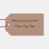 Étiquette cadeau Merci Empreinte de léopard (Dos (Horizontal))