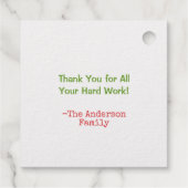 Étiquette-cadeau Merci enseignant scolaire | Citation Apple Teachin (Dos)