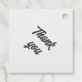 Étiquette-cadeau merci flambeau de neige brillant (Dos)