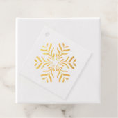 Étiquette-cadeau merci flambeau de neige brillant (Avec boite)