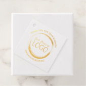 Étiquette-cadeau Merci Gold Logo pour votre entreprise (Avec boite)