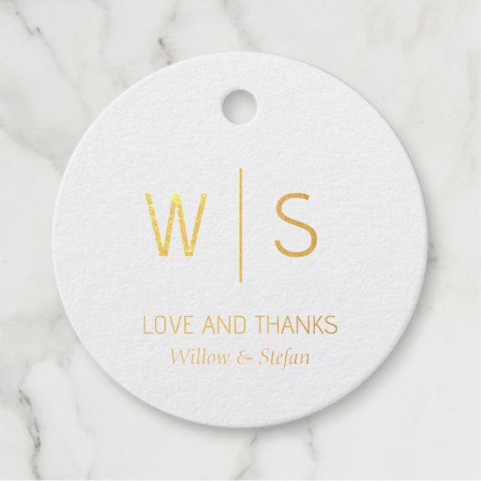 Étiquette-cadeau Merci minimal (Devant)