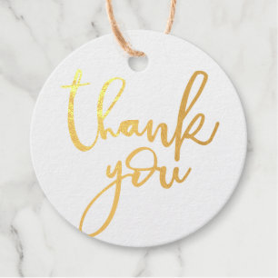Étiquette-cadeau MERCI moderne lettrage à la main