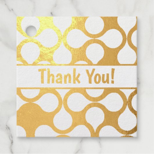 Étiquette-cadeau Merci Personnalisé Abstrait Wave Motif (Devant)