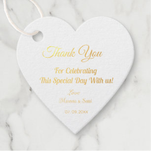 Étiquette-cadeau Merci pour célébrer avec nous Mariage