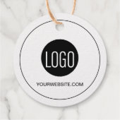 Étiquette-cadeau Merci pour votre commande Moderne votre logo site (Dos)