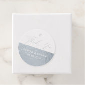 Étiquette-cadeau Merci typographie moderne (Avec boite)