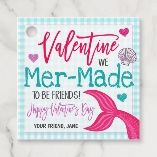 Étiquette cadeau Mermaid Valentine (Devant)