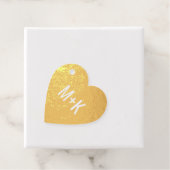 Étiquette-cadeau Message personnalisé en arrière | Initiales à l'av (Avec boite)