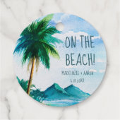 Étiquette-cadeau Mint to Be Mariage Beach Thème (Dos)