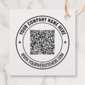Étiquette-cadeau Modèle des balises Favoriser votre code QR - Texte (Dos)