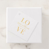 Étiquette-cadeau Moderne Élégant amour mariage Favor Foil (Avec boite)