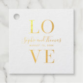 Étiquette-cadeau Moderne Élégant amour mariage Favor Foil (Devant)