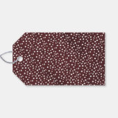 Étiquette cadeau moderne rouge Boule à neige Joyeu (Dos (Horizontal))