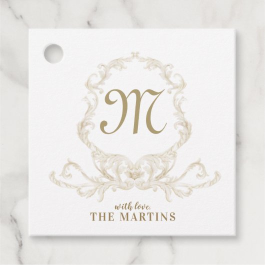 Étiquette cadeau Monogram (Devant)