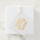Étiquette-cadeau Monogramme à trois lettres (Avec boite)