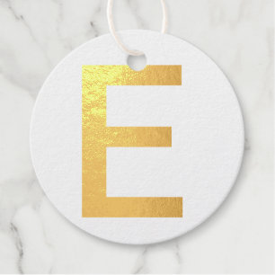 Étiquette-cadeau Monogramme ajouter le nom lettre alphabet simple m